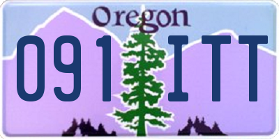 OR license plate 091ITT