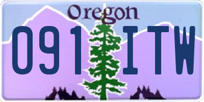OR license plate 091ITW