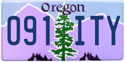 OR license plate 091ITY