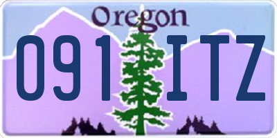 OR license plate 091ITZ