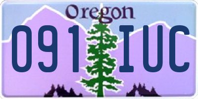 OR license plate 091IUC
