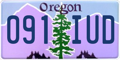 OR license plate 091IUD