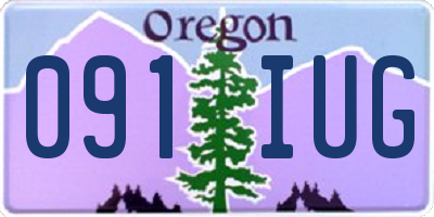 OR license plate 091IUG