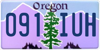 OR license plate 091IUH