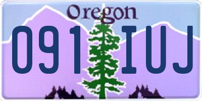 OR license plate 091IUJ