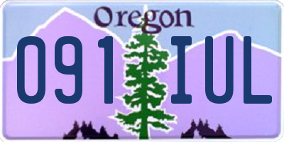 OR license plate 091IUL