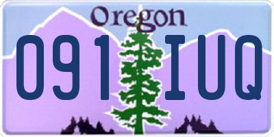 OR license plate 091IUQ