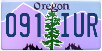 OR license plate 091IUR