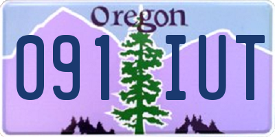OR license plate 091IUT