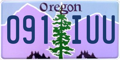 OR license plate 091IUU