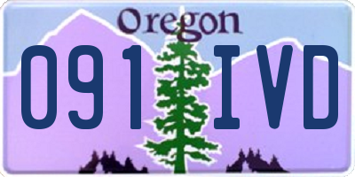 OR license plate 091IVD
