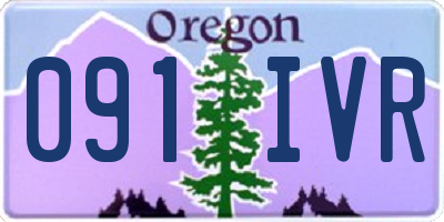OR license plate 091IVR