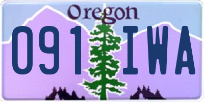 OR license plate 091IWA