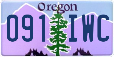 OR license plate 091IWC
