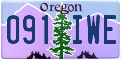 OR license plate 091IWE