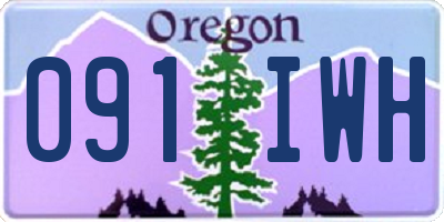 OR license plate 091IWH