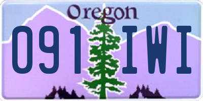 OR license plate 091IWI