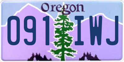 OR license plate 091IWJ