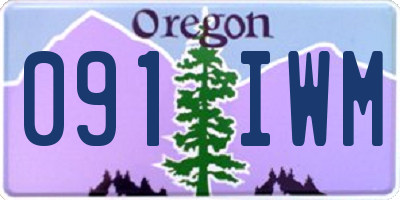 OR license plate 091IWM
