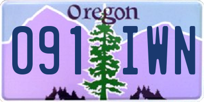 OR license plate 091IWN