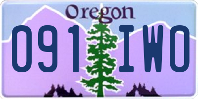 OR license plate 091IWO