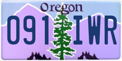 OR license plate 091IWR