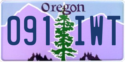 OR license plate 091IWT