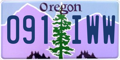 OR license plate 091IWW