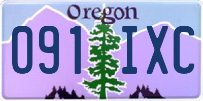 OR license plate 091IXC