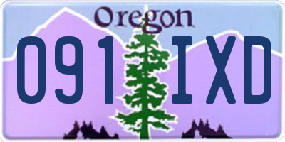 OR license plate 091IXD