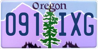 OR license plate 091IXG