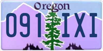 OR license plate 091IXI