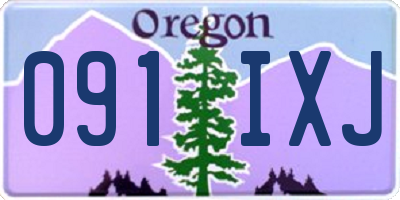 OR license plate 091IXJ