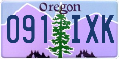 OR license plate 091IXK