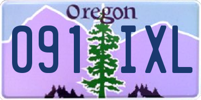 OR license plate 091IXL