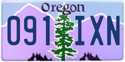 OR license plate 091IXN