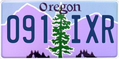 OR license plate 091IXR