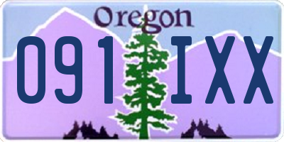 OR license plate 091IXX