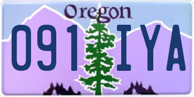 OR license plate 091IYA
