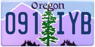 OR license plate 091IYB