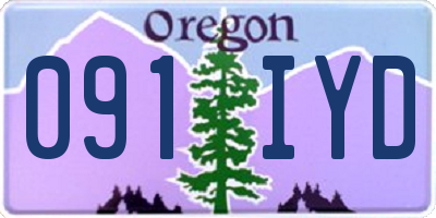 OR license plate 091IYD