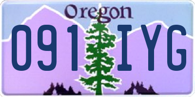 OR license plate 091IYG