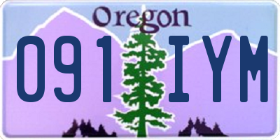 OR license plate 091IYM