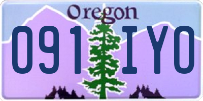 OR license plate 091IYO