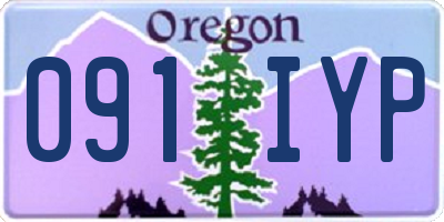 OR license plate 091IYP