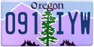 OR license plate 091IYW