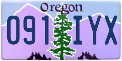 OR license plate 091IYX