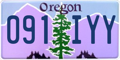 OR license plate 091IYY