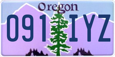 OR license plate 091IYZ