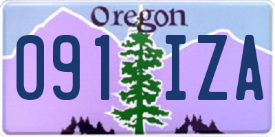 OR license plate 091IZA
